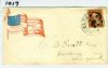 MA. Worcester Massachusetts Civil War Pat Used United States and Worldwide Postal History