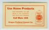 OR. Portland Oregon  Ad: Cement United States and Worldwide Postal History