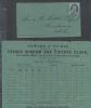 NY. New York New York  Ad: Glass United States and Worldwide Postal History
