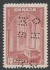 Scott #O241a Canada Perfin United States and Worldwide Stamps