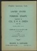 COL E.H.R. GREEN COLLECTION, PART XXV Revenues 50: Auctions Private Die Prop United States and Worldwide Philatelic Literature