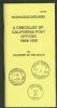 A CHECKLIST OF CALIFORNIA POST OFFICES, 1850-1989 California 20: Handbooks California United States and Worldwide Philatelic Literature