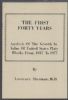 THE FIRST FORTY YEARS Stamp Investment 20: Handbooks Stamp Investment United States and Worldwide Philatelic Literature