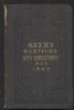 GEER'S HARTFORD CITY DIRECTORY: MAY, 1847 Connecticut 20: Handbooks Directories United States and Worldwide Philatelic Literature